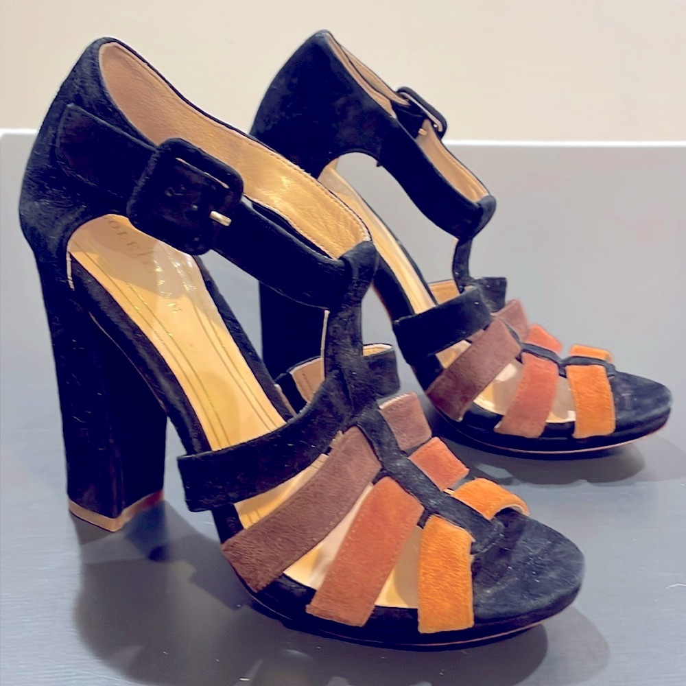 Cole Haan + Nike Air velvet and leather heels